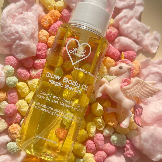 Unicorn body oil - Handmade UK body oil for glowing skin, a luxurious fragrant self care ritual with clean ingredients, vegan free, eco friendly and affordable.