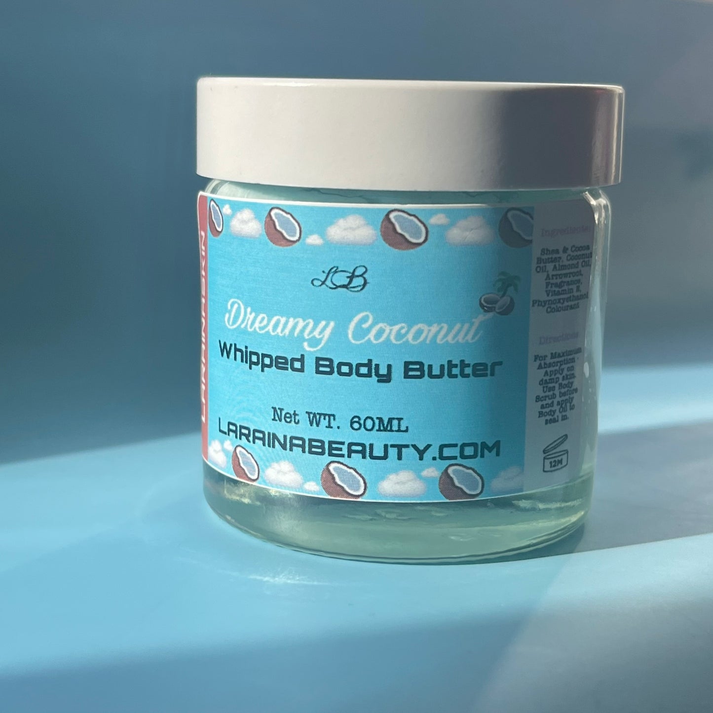 Dreamy coconut is a soft tropical sweet and nutty body butter cream with the most and best moisturising benefits to dry skin. the best uk body cream that leaves the skin glowing, packed with vitamin e, 99% natural ingredients and alcohol free. 