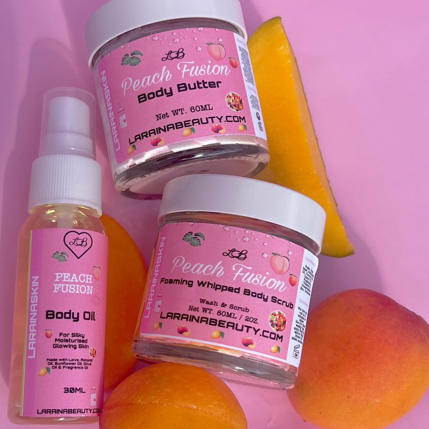 Mini Peach Fusion | Body Scrub, Butter & Oil