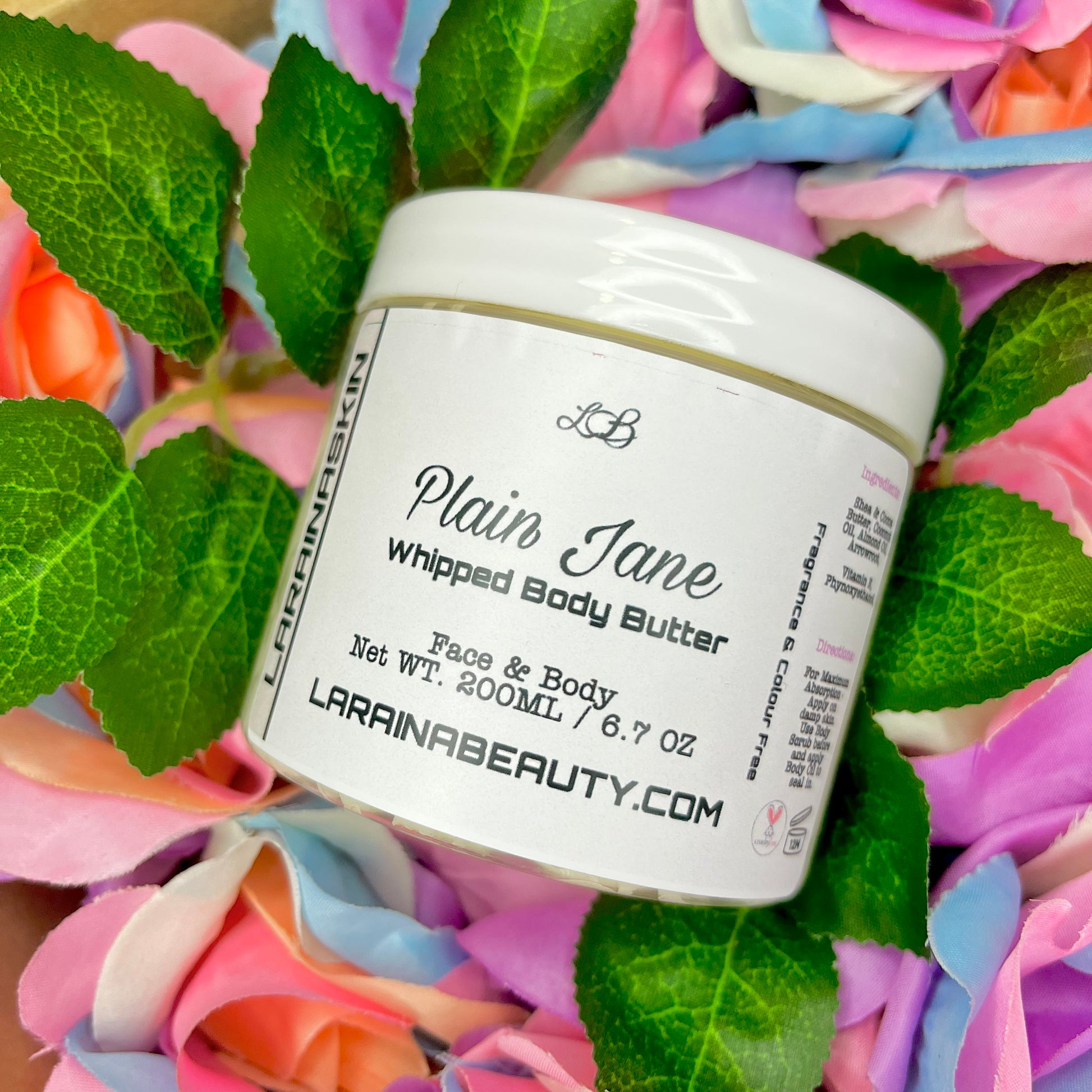 Plain Jane body butter ideal for those with sensitive skin, colour and fragrance free and ideal for winter skincare, Shea and cocoa butter inspired body cream. For healthier looking skin that stays hydrated and moisturised.