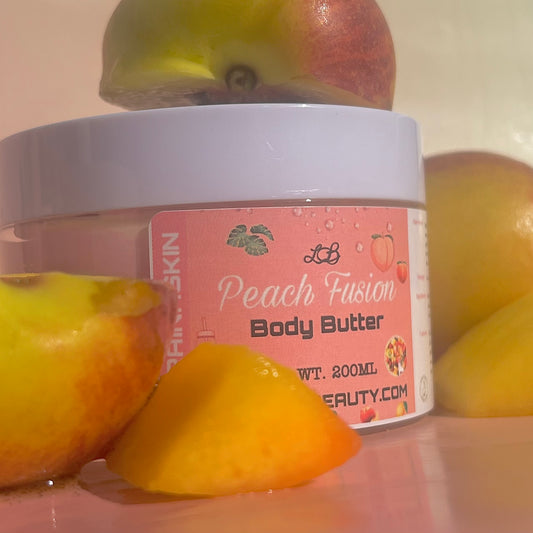 peach and mango salsa fruit fusion is a sweet tropical body butter cream with the most and best moisturising benefits to dry skin. the best uk body cream that leaves the skin glowing, packed with vitamin e, 99% natural ingredients and alcohol free. 