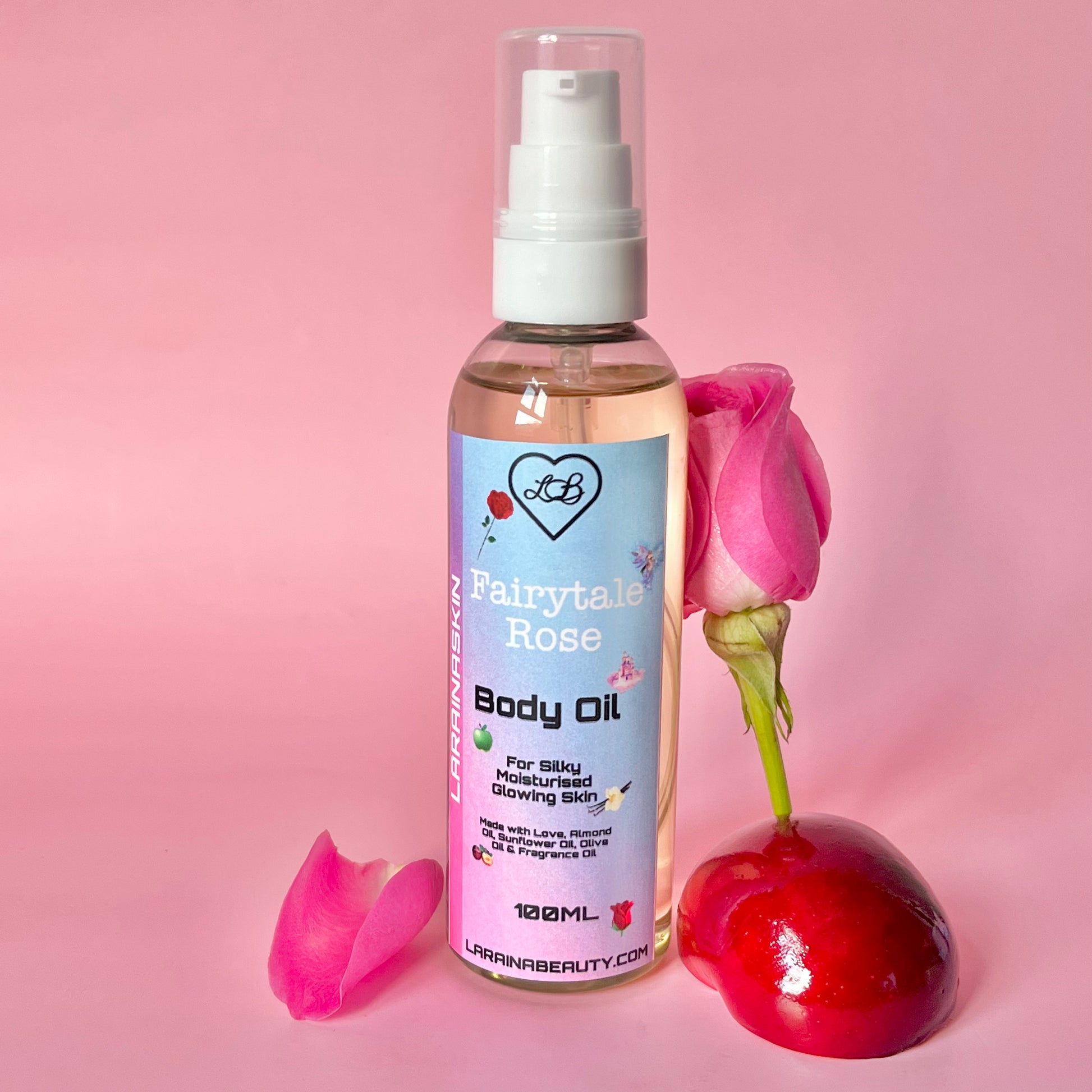 Rose, floral and sensual scented, Vegan Body Moisturizer Oils 